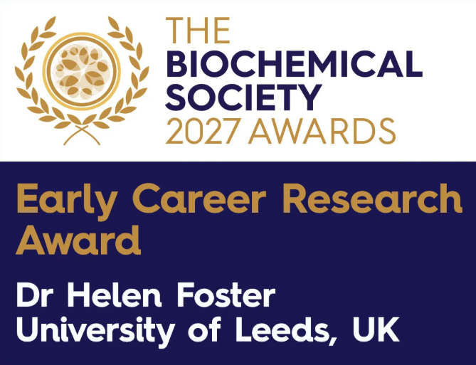 Helen is awarded Biochemical Society Early Career Award